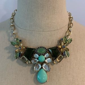 J.CREW NECKLACE GREEN/GOLD